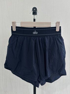Alo Yoga Match Point Short Navy Blue Size Small